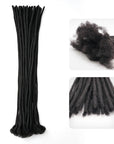 QVR 0.4cm Handmade Thin Micro Locs Human Hair Dreadlock Extensions for Women