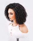 Human Hair Wig Curly Hair Texture Side Part Style