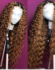 100% virgin human hair glueless wigs with ombre shade