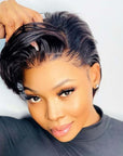 qvr wigs boss lady pixie cut with side part for black women