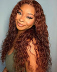 qvr wigs pre-plucked 13x4 lace frontal with water wave texture