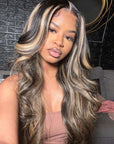 human hair wigs balayage 13x4 lace frontal body wave for vibrant black beauty