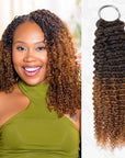 QVR Premium Chinese Hair Small Kinky Curly Virgin Human Crochet Hair Ombre