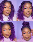 trendy purple color afro kinky hair for braiding hair