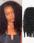 QVR Burmese Curly Crochet Hair Natural Black Machine Made Feather Crochet Human Hair Extension