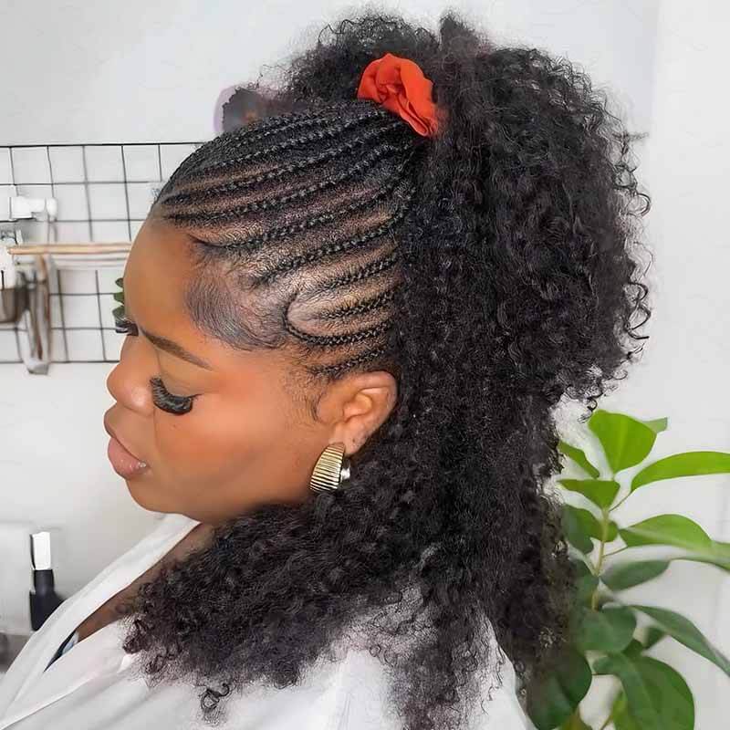 QVR Natural Black Afro Kinky Curly Crochet Hair Extensions – QVR Hair