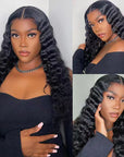 deep wave human hair wigs for natural, smooth texture