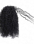 QVR Upgraded Tight Curly Feather Crochet Human Hair 3 Packs for Full Head Crochet Weave Hair Extensions
