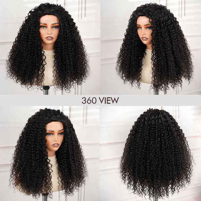 QVR Glueless Water Wave Half Wig 250% Density - Easy Install – QVR