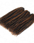 QVR Brown Highlight Feather Crochet Human Hair
