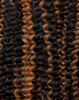 QVR Brown Highlight Feather Crochet Human Hair