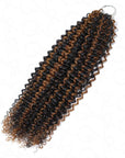 QVR Brown Highlight Feather Crochet Human Hair