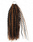 QVR Brown Highlight Feather Crochet Human Hair