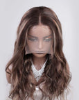 pre-plucked hd lace wigs human hair body wave with balayage