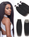 qvr 15a grade silky straight virgin human hair bundles with 4x4 lace closure uprocessed virgin hair weave