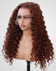 qvr human hair wigs with deep wave texture and natural color