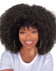 qvr glueless wigs, machine-made for a flawless afro curly style.
