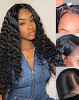 soft water wave wear and go wig with HD lace closure
