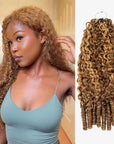 QVR Seamless Burmese Curly Feather Crochet Hair Highlight