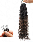qvr hair water wave t1b/4 human hair crochet braids curly crochet hair