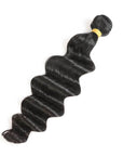 1 bundle loose deep wave natural black human hair weave