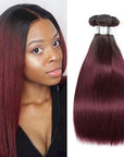 qvr silky straight t1b/99j human hair bundles