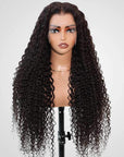 qvr wigs deep curly 13x4 lace frontal with free part