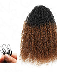 QVR Soft Feather Crochet Hair 3 Packs Small Kinky Curly Machine Made Human Hair Extension