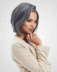 refined human hair bob wigs for stylish mature women