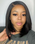 pre plucked bob wigs 4x4 lace closure human hair