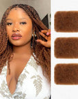 3 packs qvr auburn brown afro kinky bulk hair for long twists