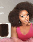 afro kinky bulk human hair dark color