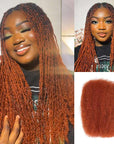 deep orange color afro kinky bulk hair 100 human hair