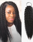 100% human haid natural black colored kinky curly crochet braids