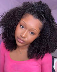 kinky curly v part wigs can be trimmed