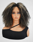 highlighted kinky curly glueless wigs for stylish black queens
