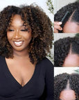 glueless human hair wigs no leave out v part style for easy install