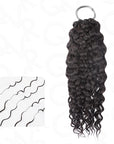QVR 1 Pack Multi-Textures Natural Black Feather Crochet Human Hair Extension