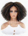 QVR High Quality Natural Curly V Part Wig Highlight