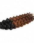 Black Auburn Brown Ombred Crochet Human Hair Braids