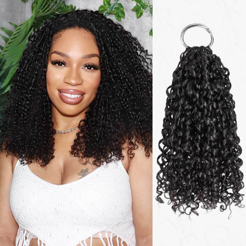 QVR Ramen Curl Black Crochet Human Hair Extensions – QVR Hair