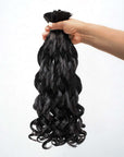 QVR French Curl Human Bulk Hair Extensions for Boho Knotless Braiding
