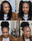 QVR Type 4C Afro Kinky Bulk Braiding Human Hair Extensions For Black Women