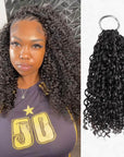 qvr natural black twist curly crochet hair human hair extensions