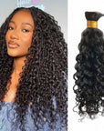 QVR Water Wave Bulk Hair Extensions for Boho Knotless Braiding