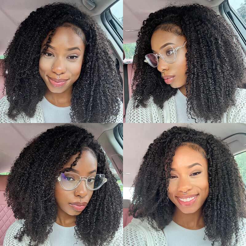 QVR Natural Black Afro Kinky Curly Crochet Hair Extensions – QVR Hair