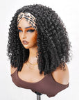 natural black burmese curly drawstring adjustable half wigs