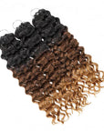 water wave black to blonde ombred crochet hair