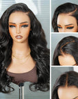 qvr glueless loose wave human hair lace frontal wigs