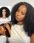 natural black kinky curly human hair wigs for black women